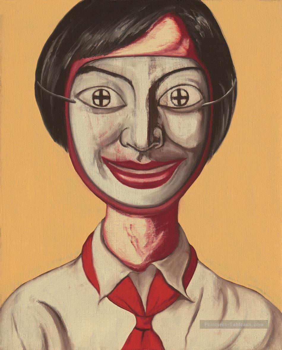 Femme derrière le masque ZFZ de Chine Peintures à l'huile